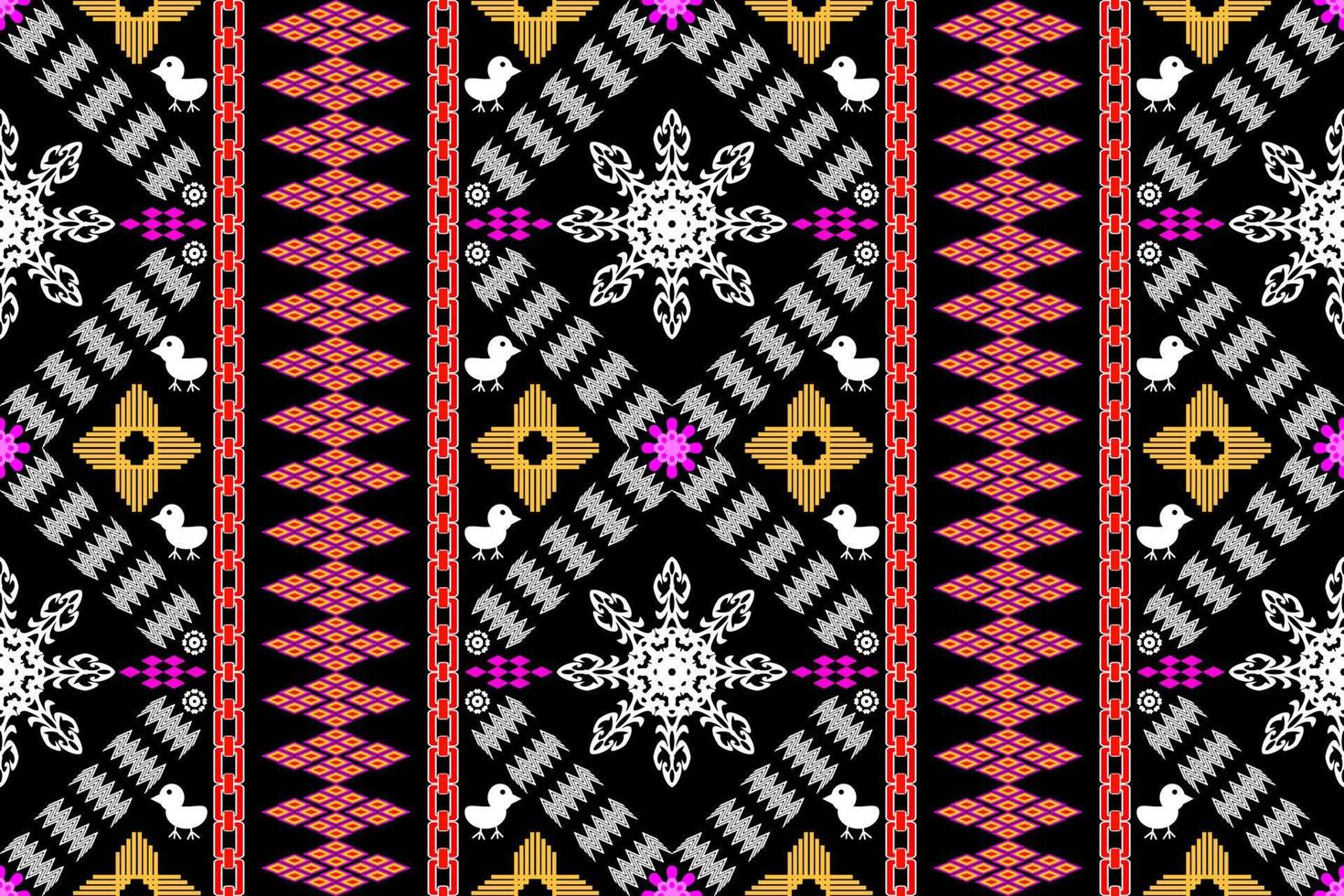 padrão de arte tradicional geométrica étnica oriental.figura estilo de bordado tribal.design para fundo étnico,papel de parede,roupas,embrulho,tecido,elemento,sarongue,ilustração vetorial vetor