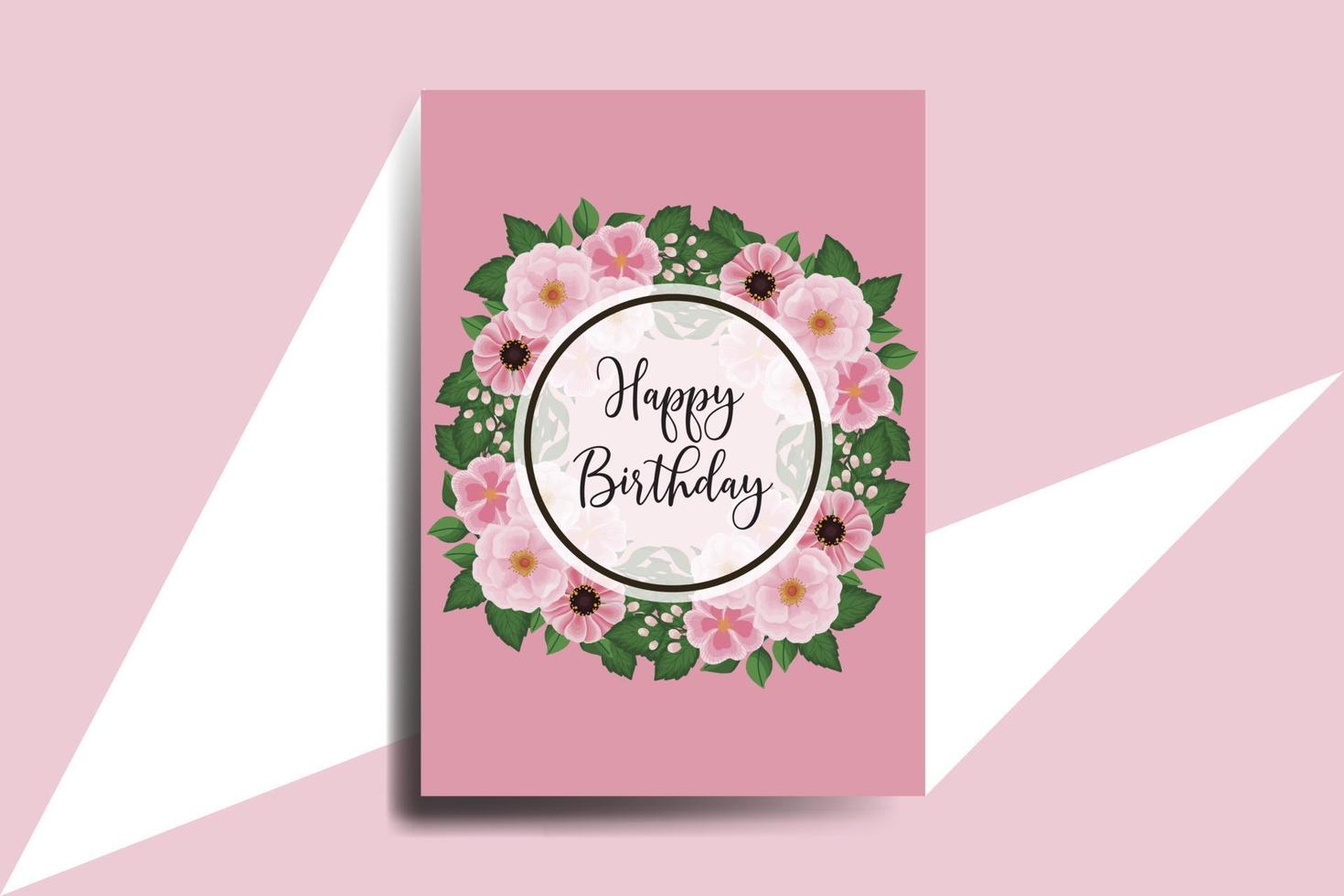 cumprimento cartão aniversário cartão digital aguarela mão desenhado zínia e peônia flor Projeto modelo vetor