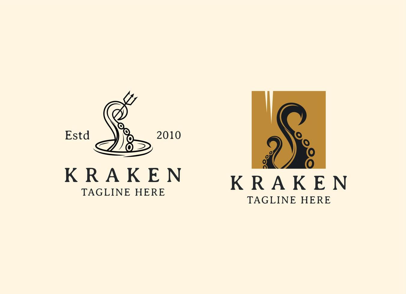 kraken polvo logotipo vetor Projeto