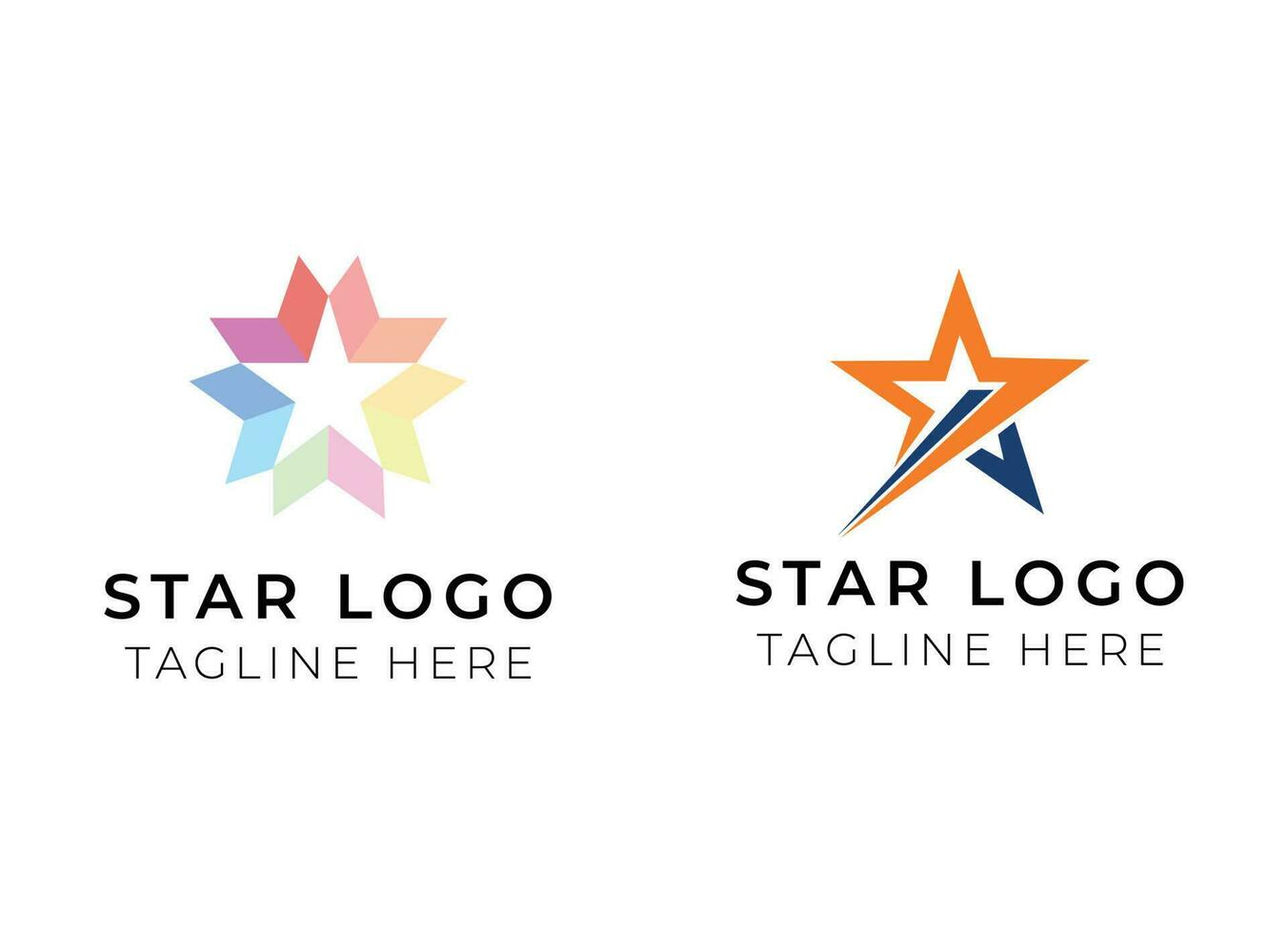 Estrela ícone e logotipo Projeto vetor