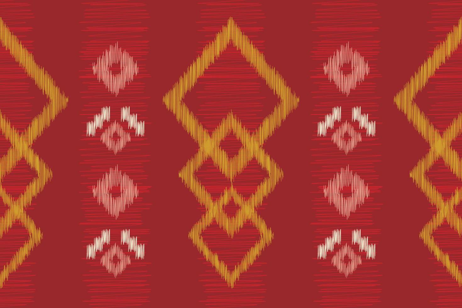 étnico ikat tecido padronizar geométrico estilo.africano ikat bordado étnico oriental padronizar vermelho fundo. resumo,vetor,illustration.for textura,vestuário,scraf,decoração,tapete. vetor