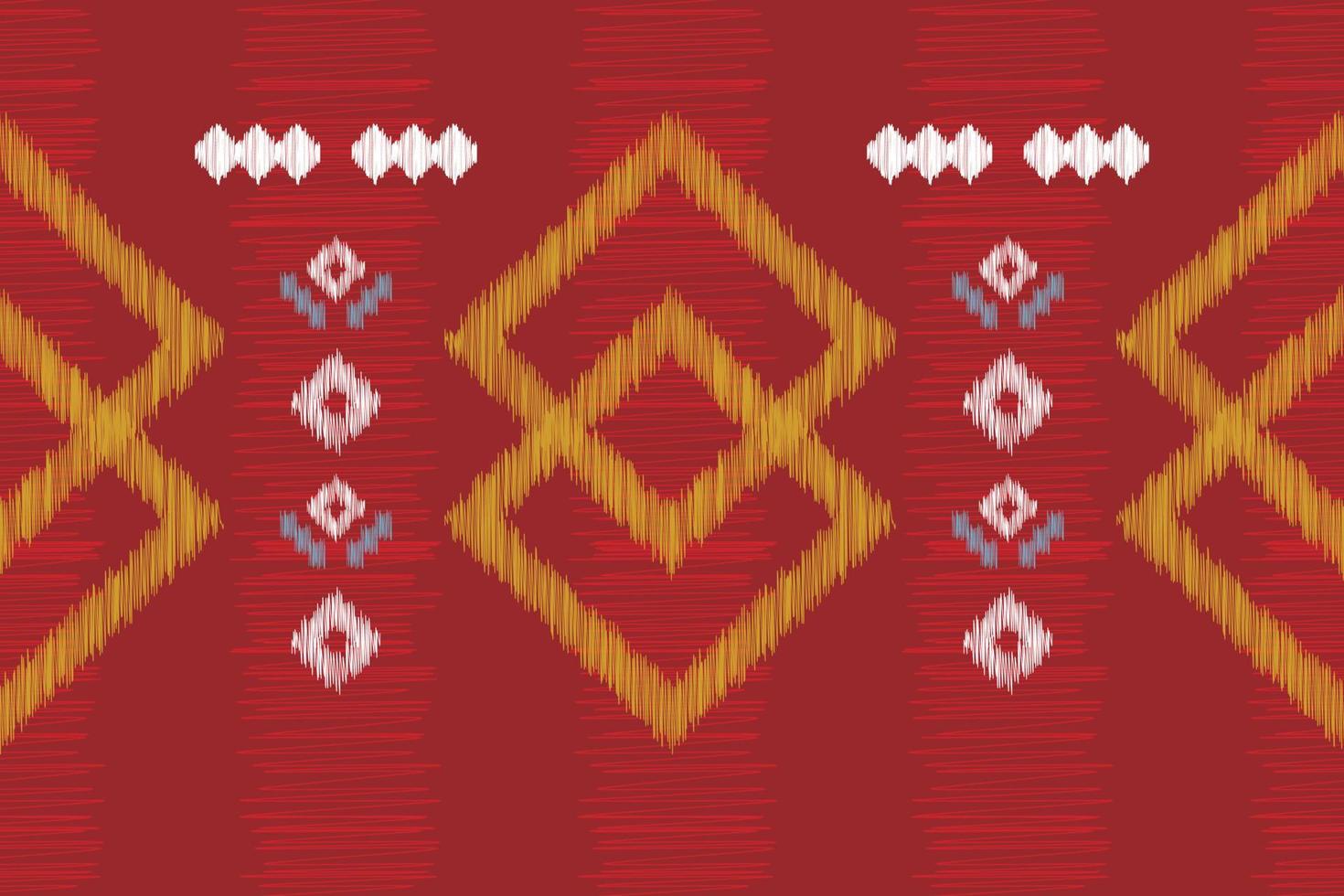 étnico ikat tecido padronizar geométrico estilo.africano ikat bordado étnico oriental padronizar vermelho fundo. resumo,vetor,illustration.for textura,vestuário,scraf,decoração,tapete. vetor
