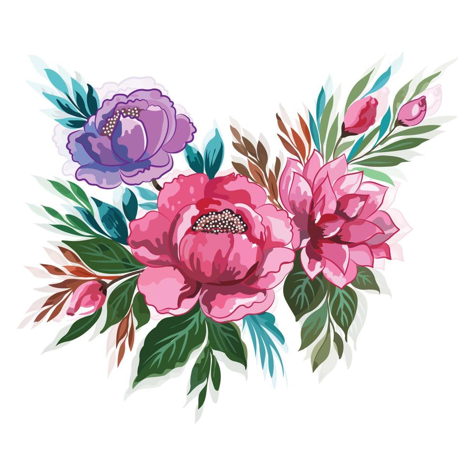 moderno Casamento aniversário decorativo floral cartão Projeto vetor
