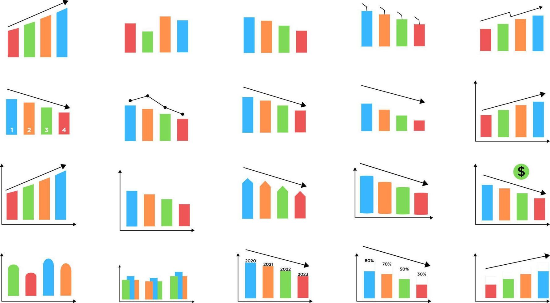 gráfico Barra Projeto vetor