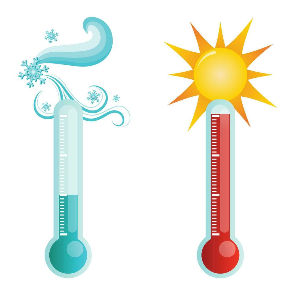 clima termômetros vetor ilustração isolado gráfico ícones