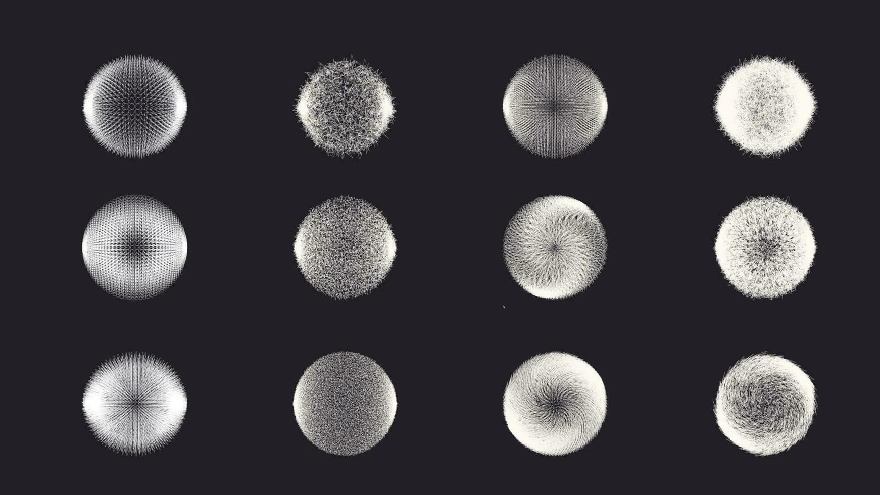 abstrato vetor esferas e texturas ilustração isolado gráfico sobreposições