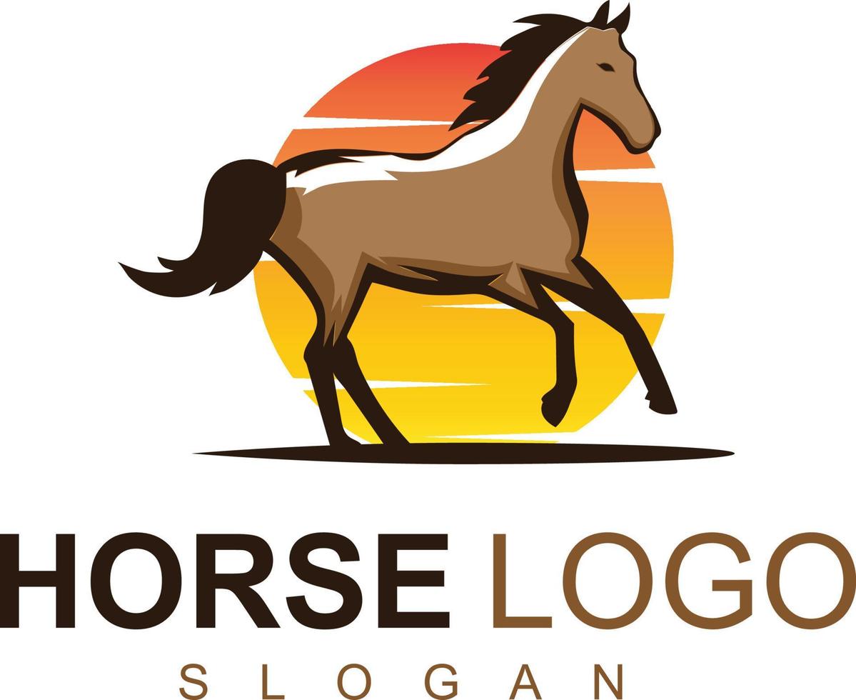 ano do a cavalo logotipo vetor para a o negócio logotipo modelo