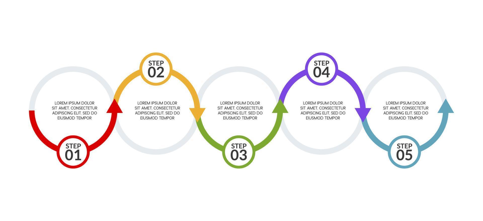 infográficos Projeto modelo e ícones com 5 opções ou 5 passos vetor