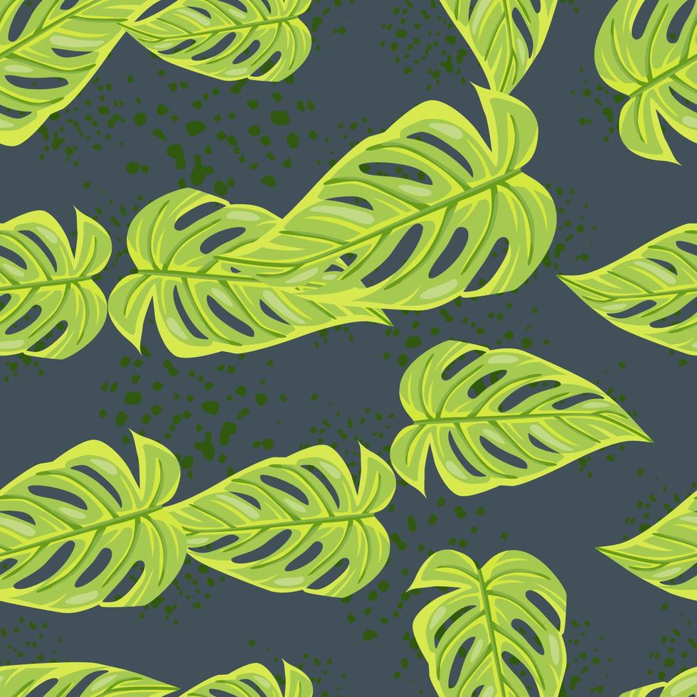 selva folha desatado padronizar. exótico botânico textura. floral fundo. decorativo tropical Palma folhas papel de parede. vetor