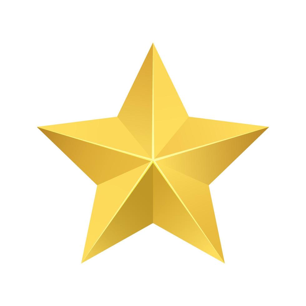 dourado Estrela isolado vetor ícone ilustração