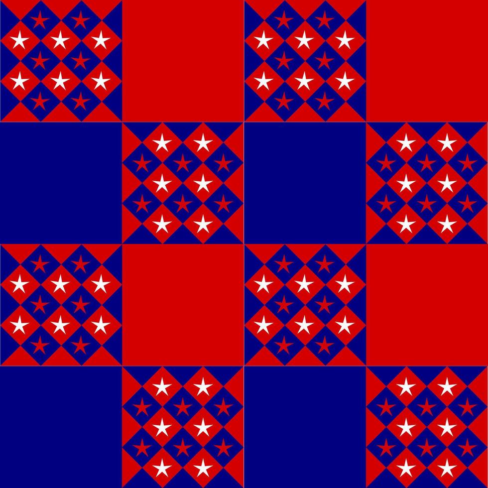 país bandeira fundo. branco e vermelho estrelas em vermelho e azul cor diagonal xadrez caixas. Unidos Estado do América, França, tailândia, Novo zelândia, Holanda, britânico, ótimo Grã-Bretanha, e Austrália. vetor