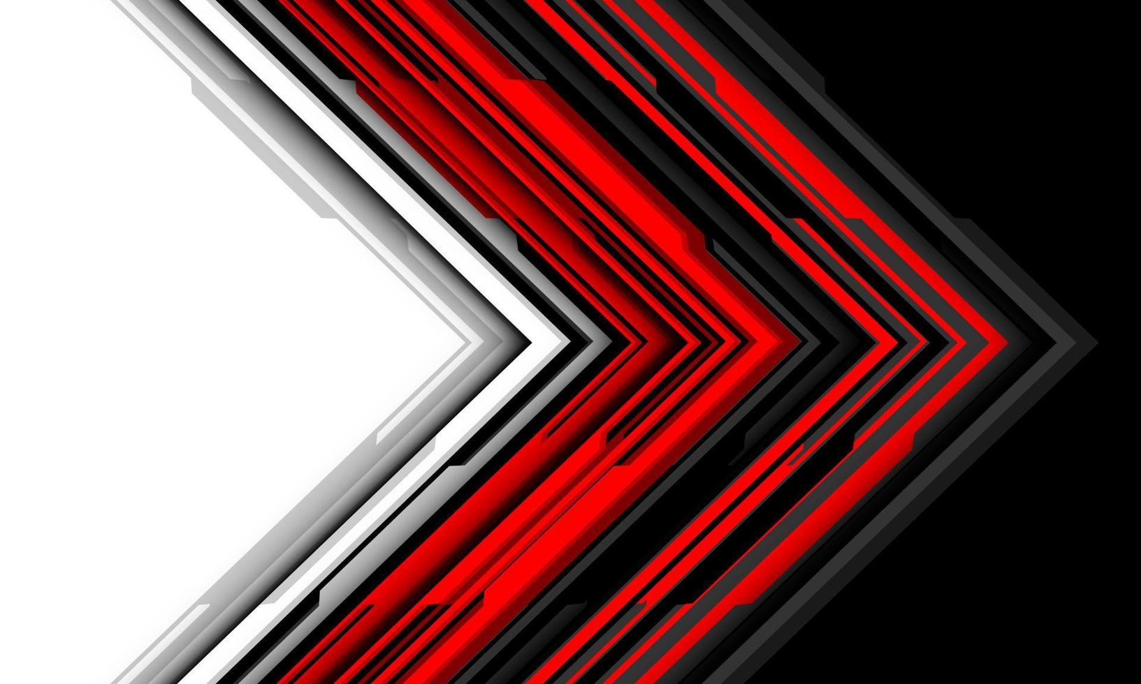 abstrato vermelho Preto cinzento seta cyber o circuito padronizar direção geométrico em branco futurista tecnologia Projeto moderno criativo fundo vetor