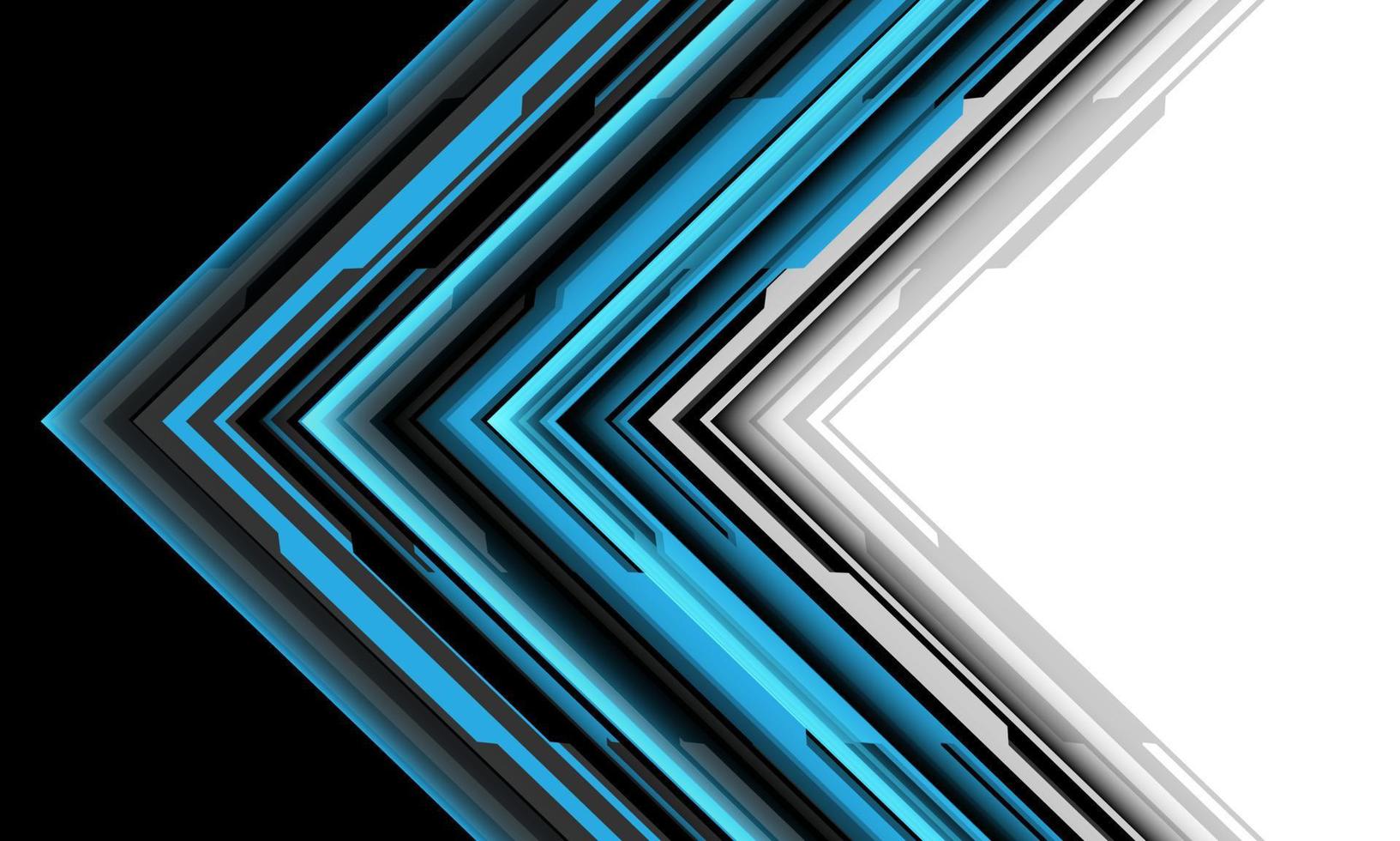 abstrato azul Preto cinzento seta cyber o circuito padronizar direção geométrico em branco futurista tecnologia Projeto moderno criativo fundo vetor