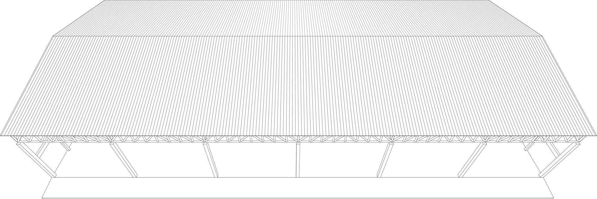 ilustração 3D do projeto de construção vetor