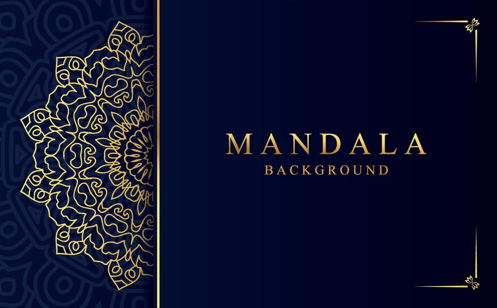 fundo de design de mandala ornamental dourado de luxo vetor