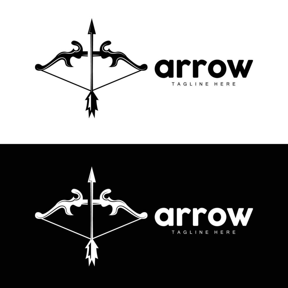 seta logotipo, arco seta minimalista simples projeto, arqueiro vetor, modelo ilustração símbolo ícone vetor