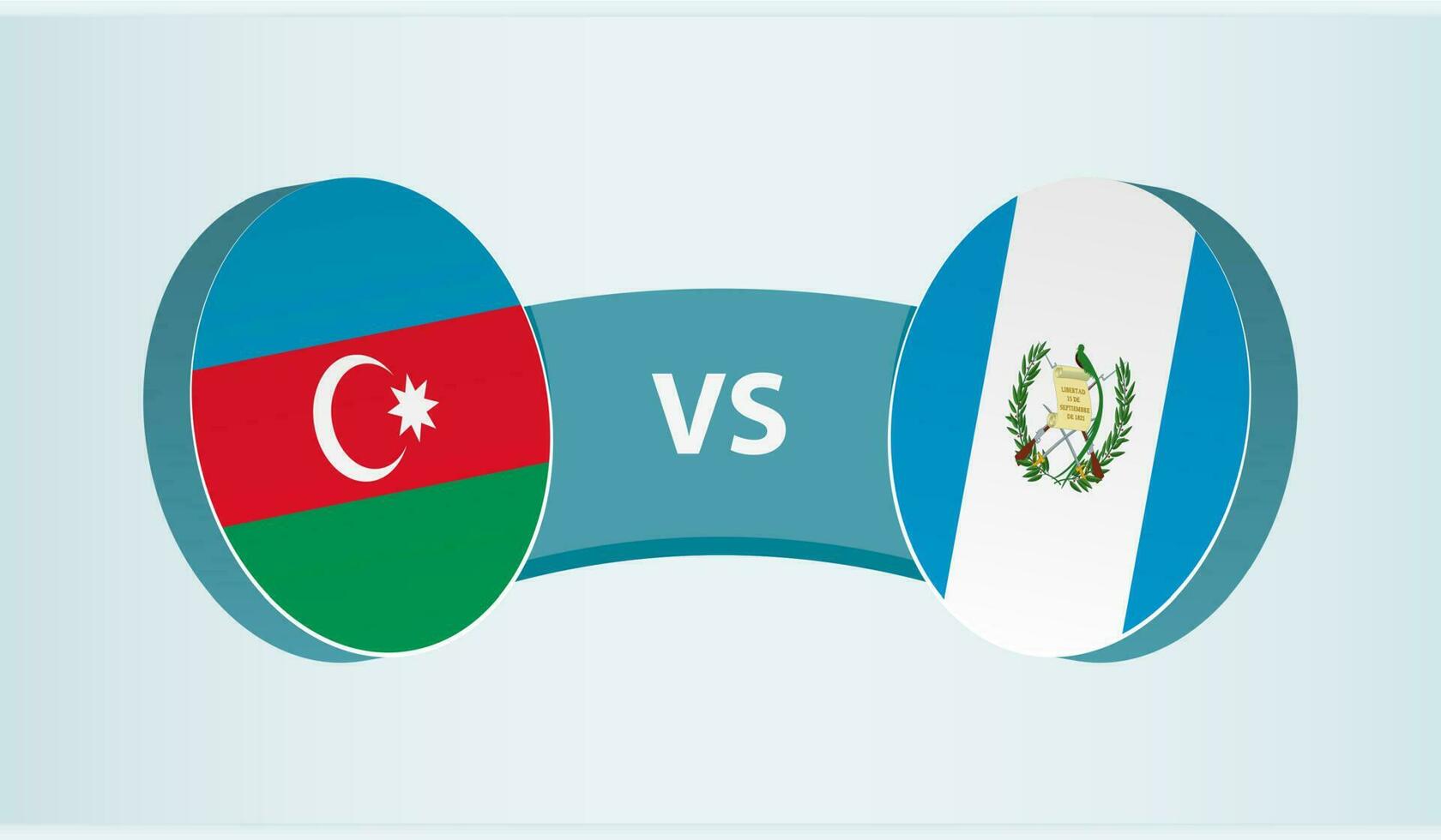 Azerbaijão versus Guatemala, equipe Esportes concorrência conceito. vetor