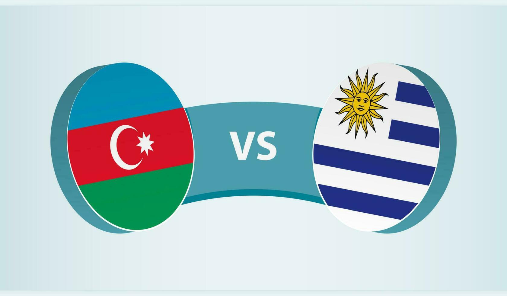 Azerbaijão versus Uruguai, equipe Esportes concorrência conceito. vetor