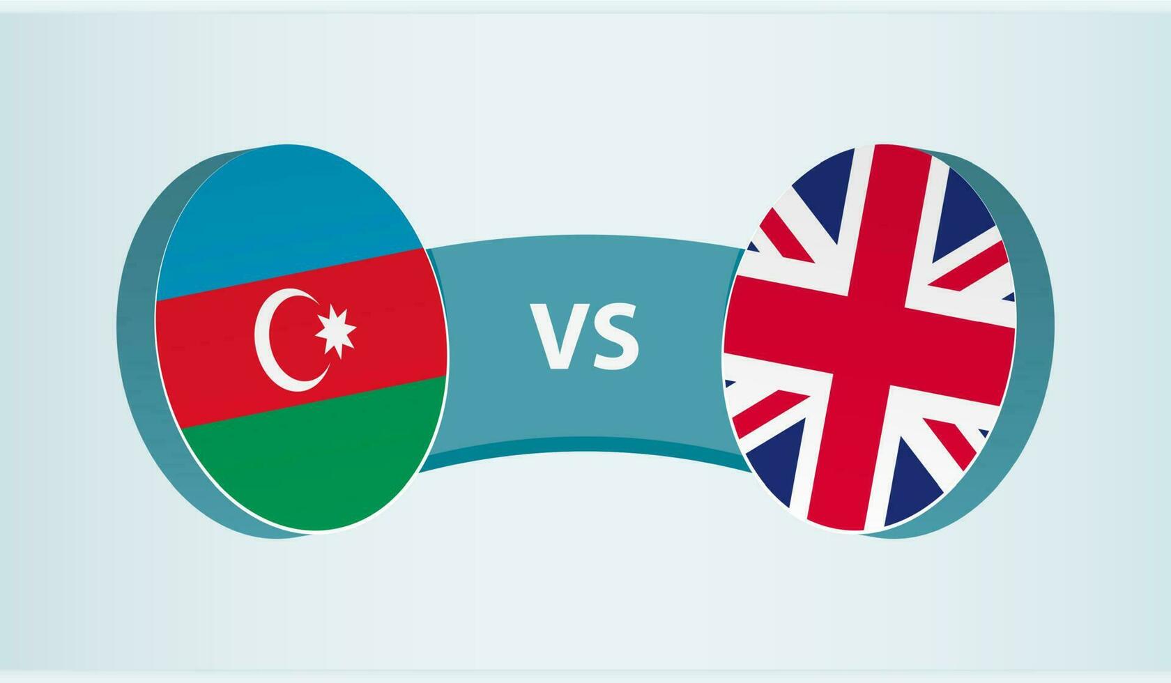 Azerbaijão versus Unidos reino, equipe Esportes concorrência conceito. vetor