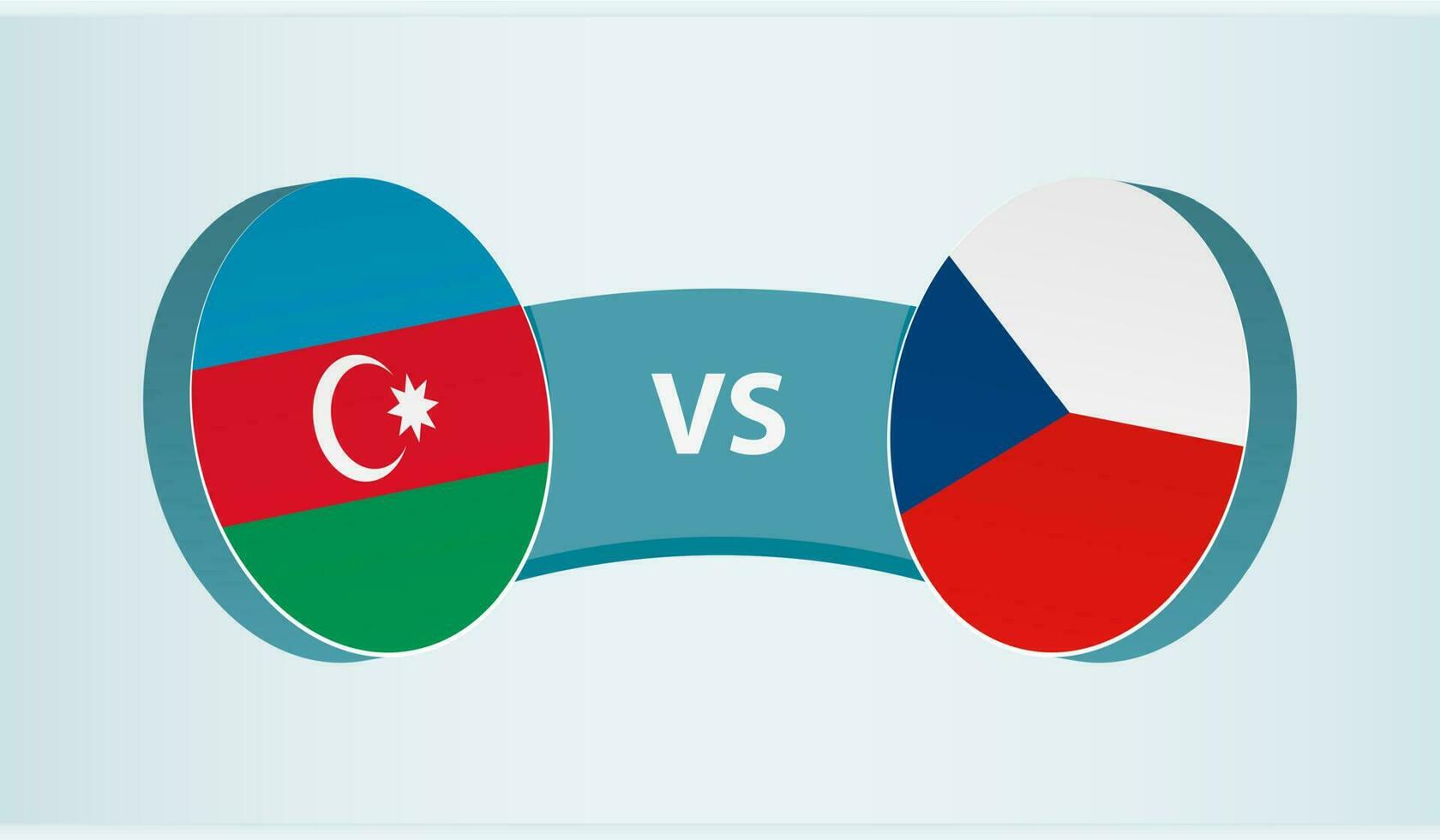 Azerbaijão versus tcheco república, equipe Esportes concorrência conceito. vetor