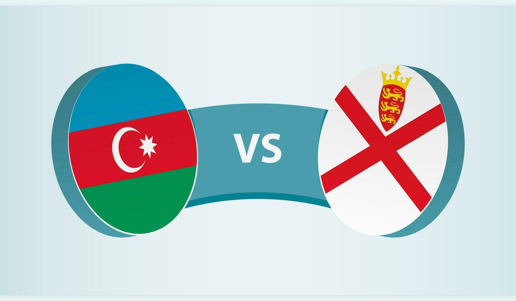 Azerbaijão versus camisa, equipe Esportes concorrência conceito. vetor