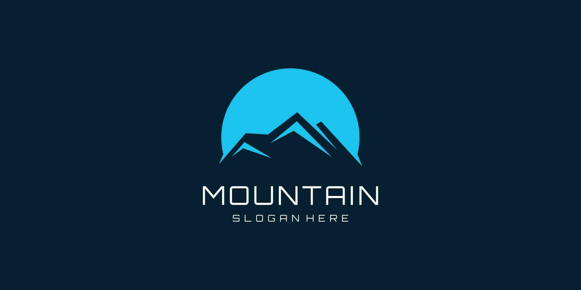 montanha logotipo Projeto modelo com luxo conceito Prêmio vetor