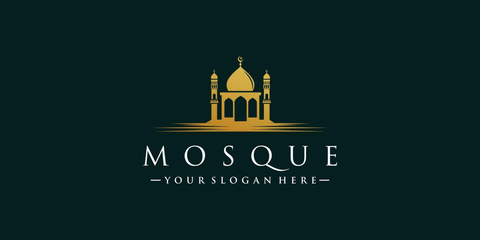 mesquita logotipo Projeto modelo com único conceito Prêmio vetor