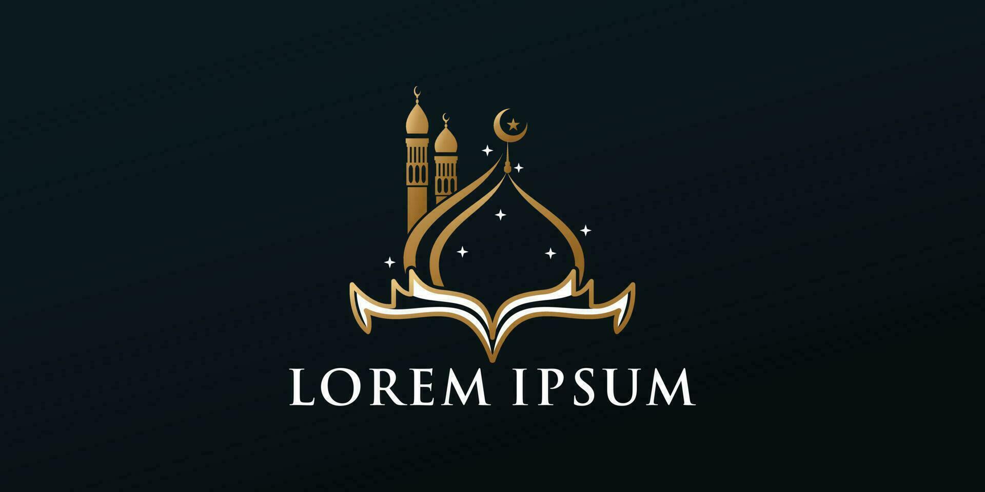 mesquita logotipo Projeto modelo com único conceito Prêmio vetor