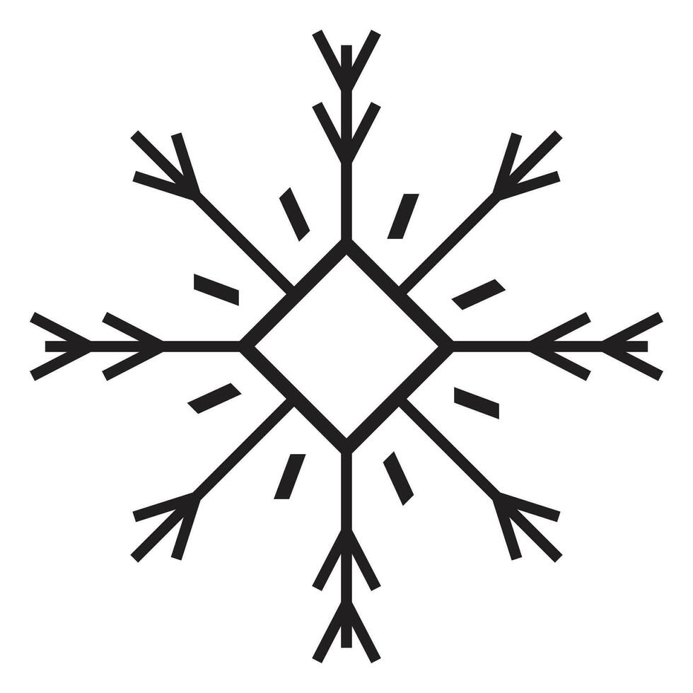floco de neve vetor ícone Projeto. cristal plano ícone.