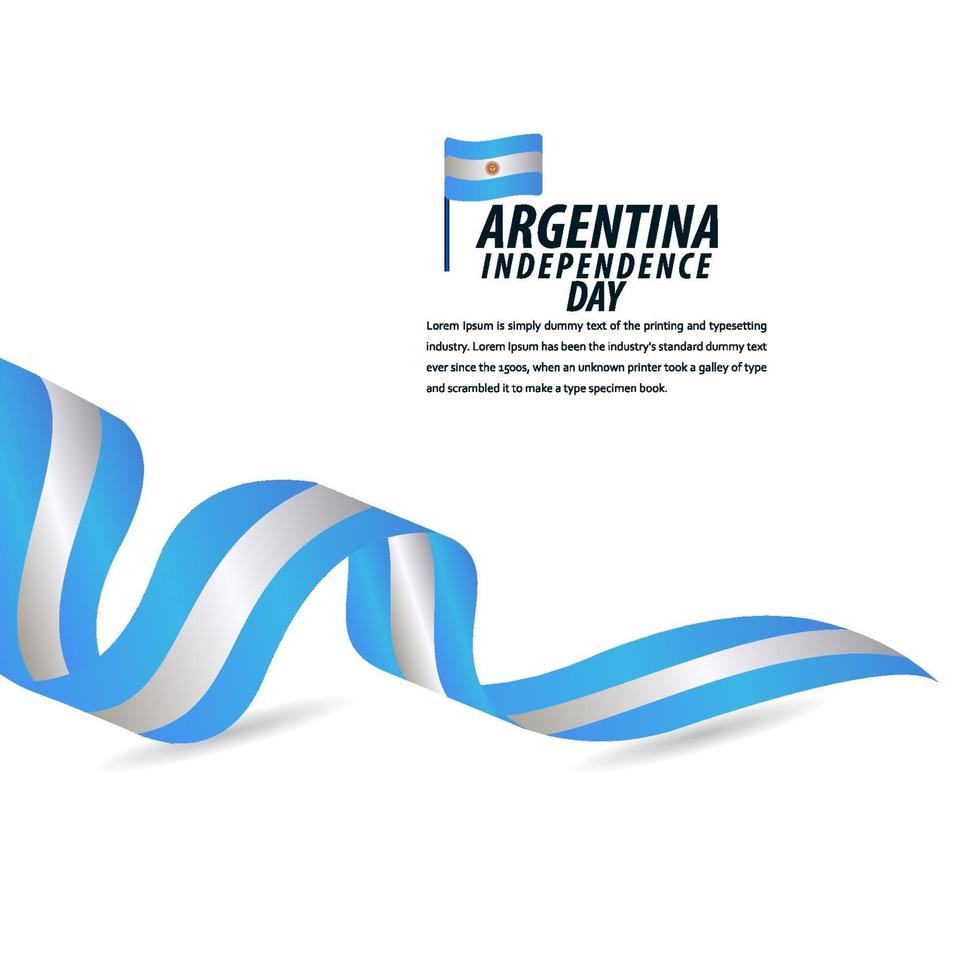 feliz celebração do dia da independência da Argentina, cartaz, faixa de opções de design de modelo de vetor