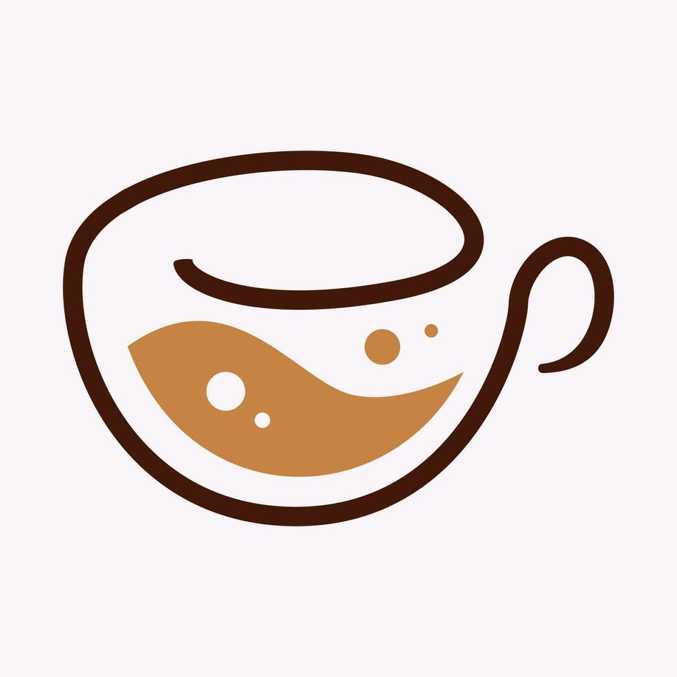 rótulo de café, crachá de café, design de logotipo de café vetor