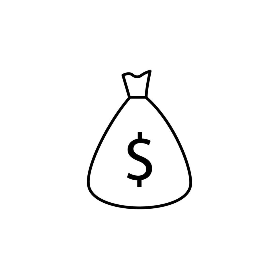ilustração do ícone do vetor bolsa de dinheiro