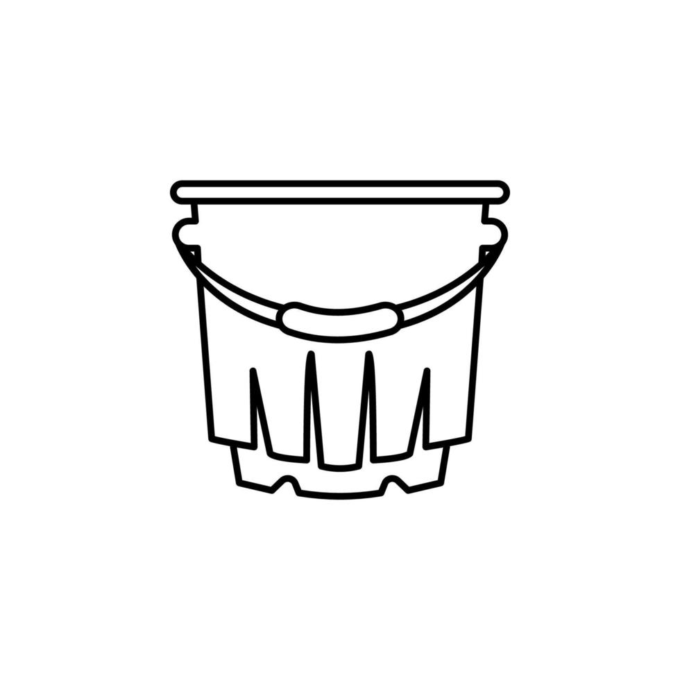 balde, líquido recipiente , balde vetor ícone ilustração