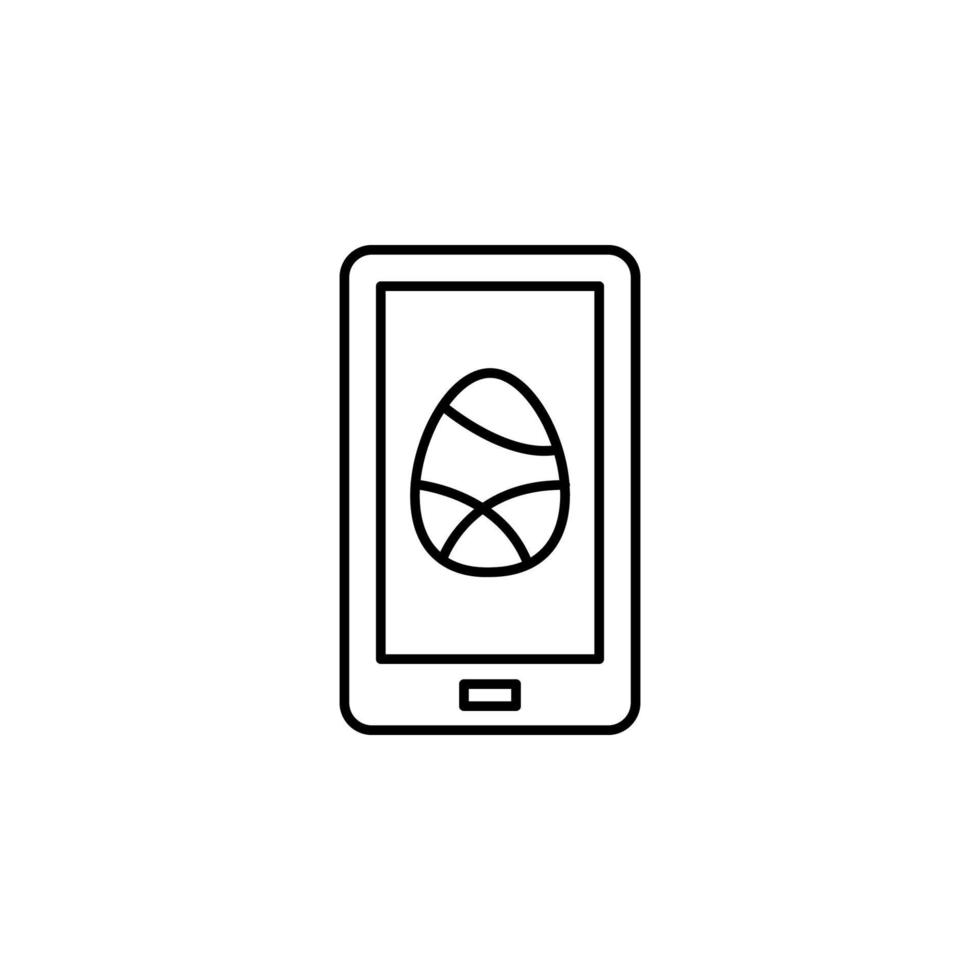 Smartphone, páscoa, ovo vetor ícone ilustração