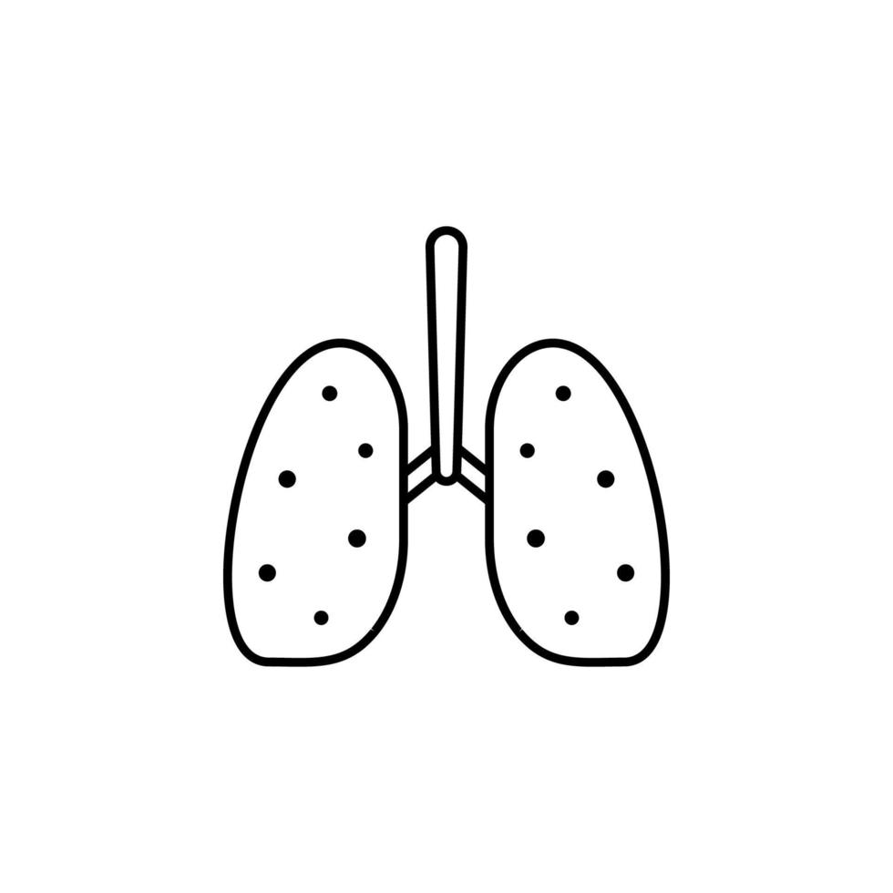pulmão, respiração, órgão, médico vetor ícone ilustração