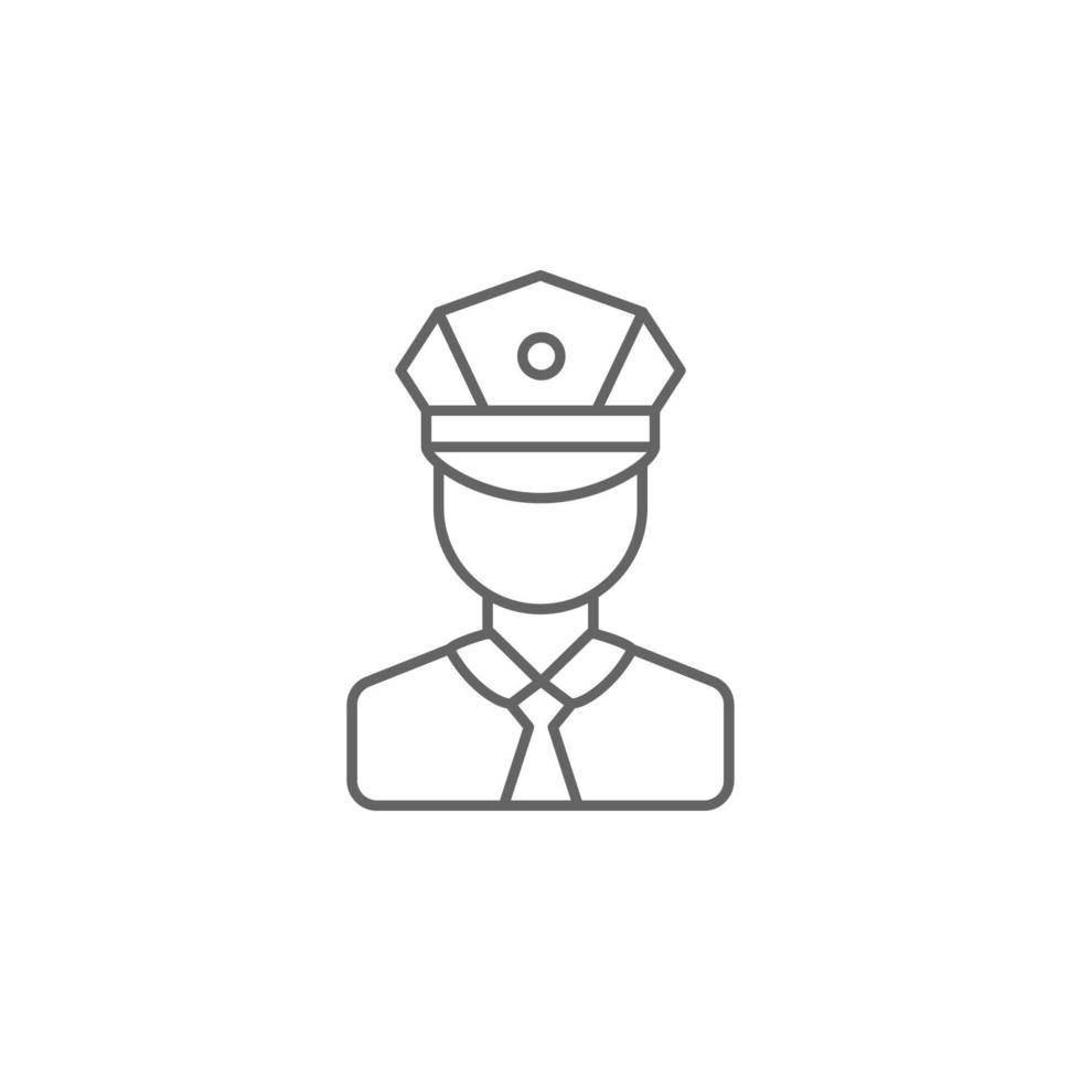 avatar, polícia vetor ícone ilustração