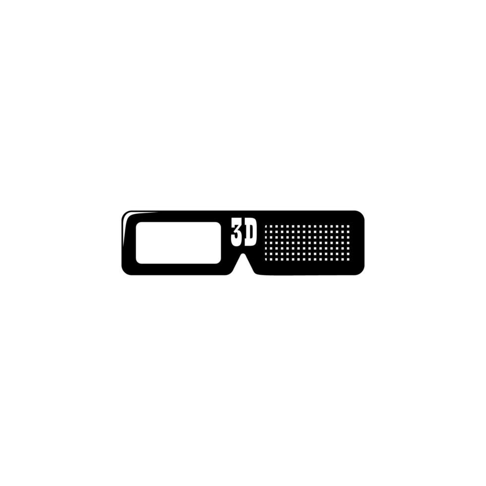 Ilustração do ícone do vetor de óculos de cinema 3D