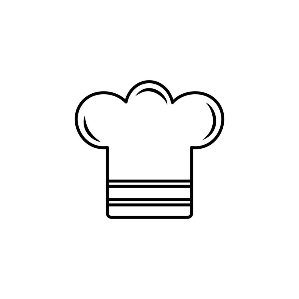 chefe de cozinha boné, chefe de cozinha chapéu, cozinha, uniforme vetor ícone ilustração