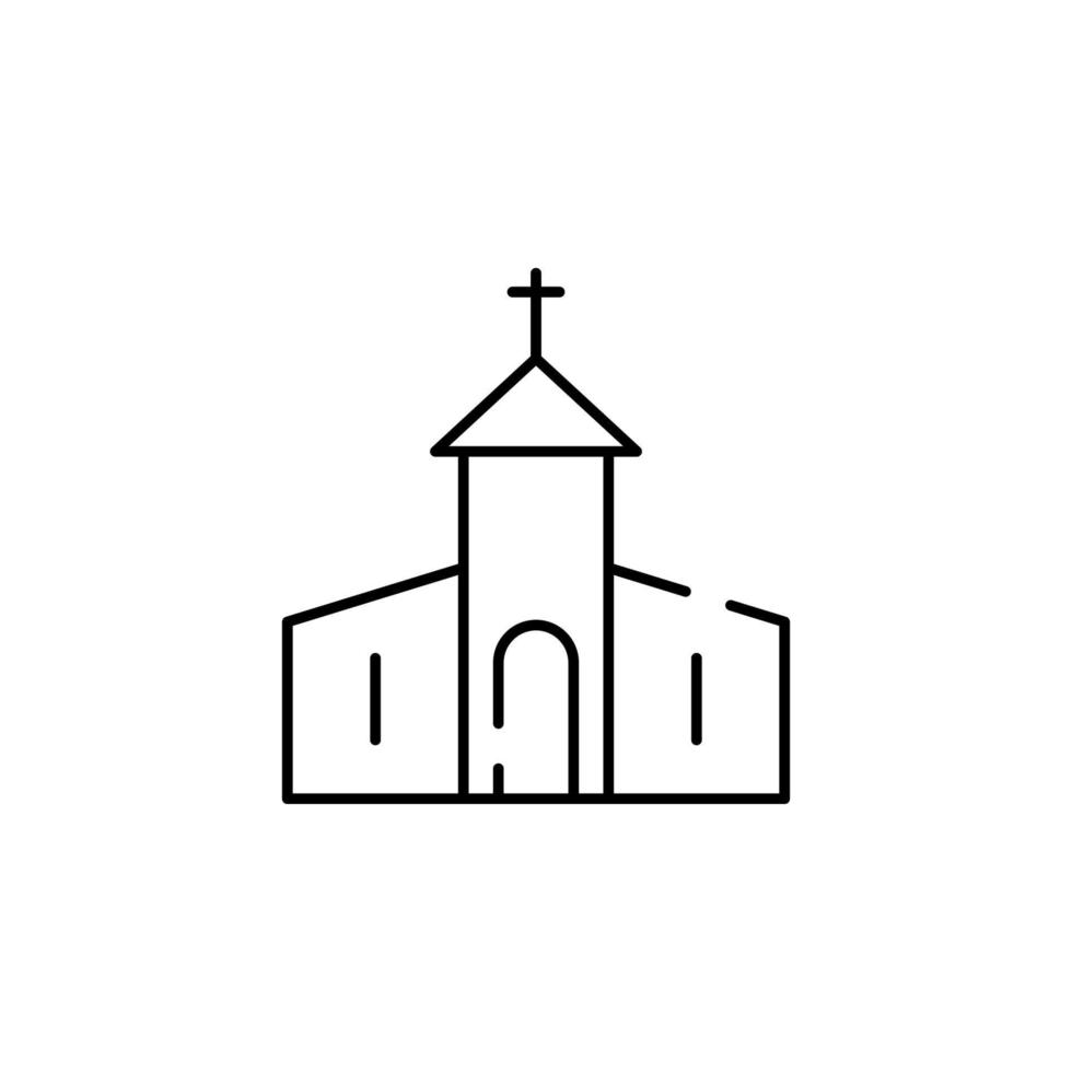 prédio, Igreja vetor ícone ilustração