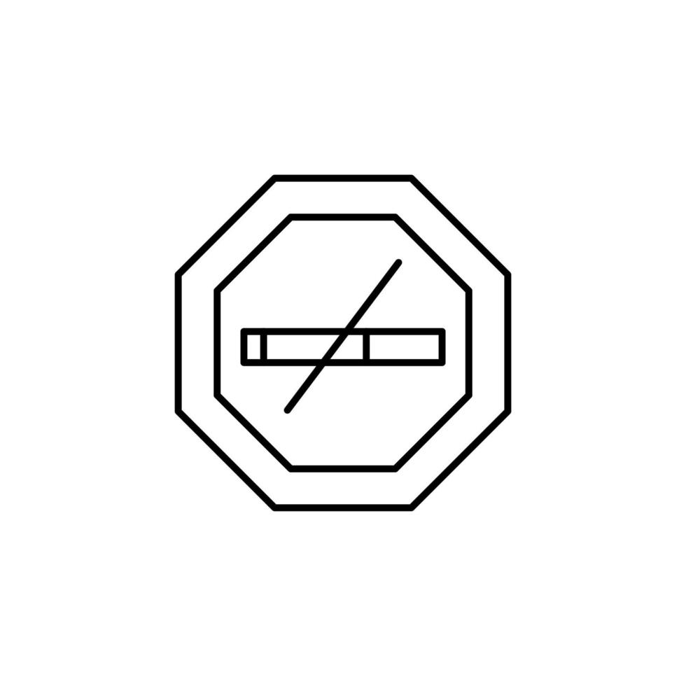 cigarro, banimento, placa vetor ícone ilustração