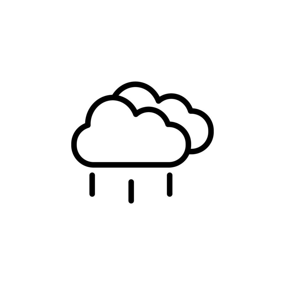 nublado chuva vetor ícone ilustração