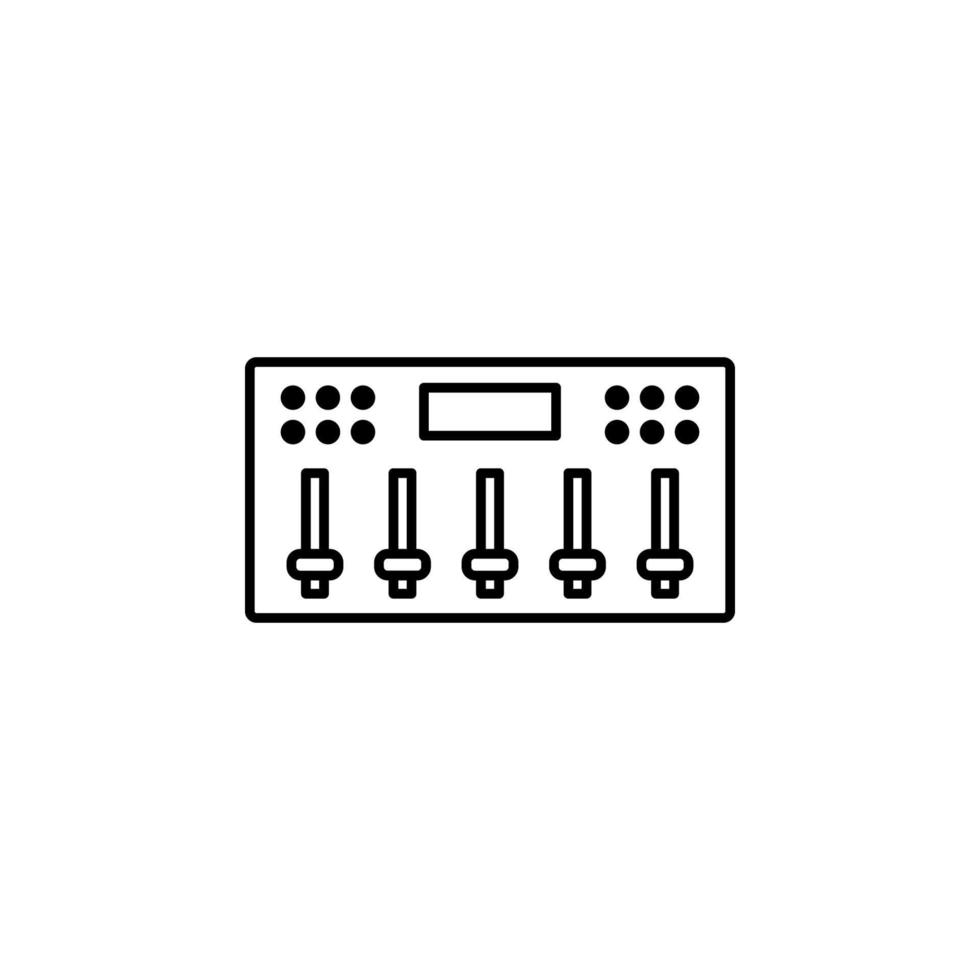 pedra, equalizador, som, ao controle vetor ícone ilustração