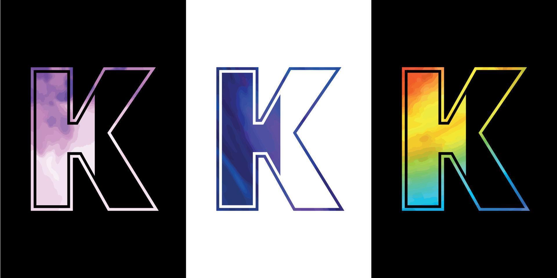 carta k logotipo Projeto vetor modelo. criativo moderno luxuoso logótipo para corporativo o negócio identidade