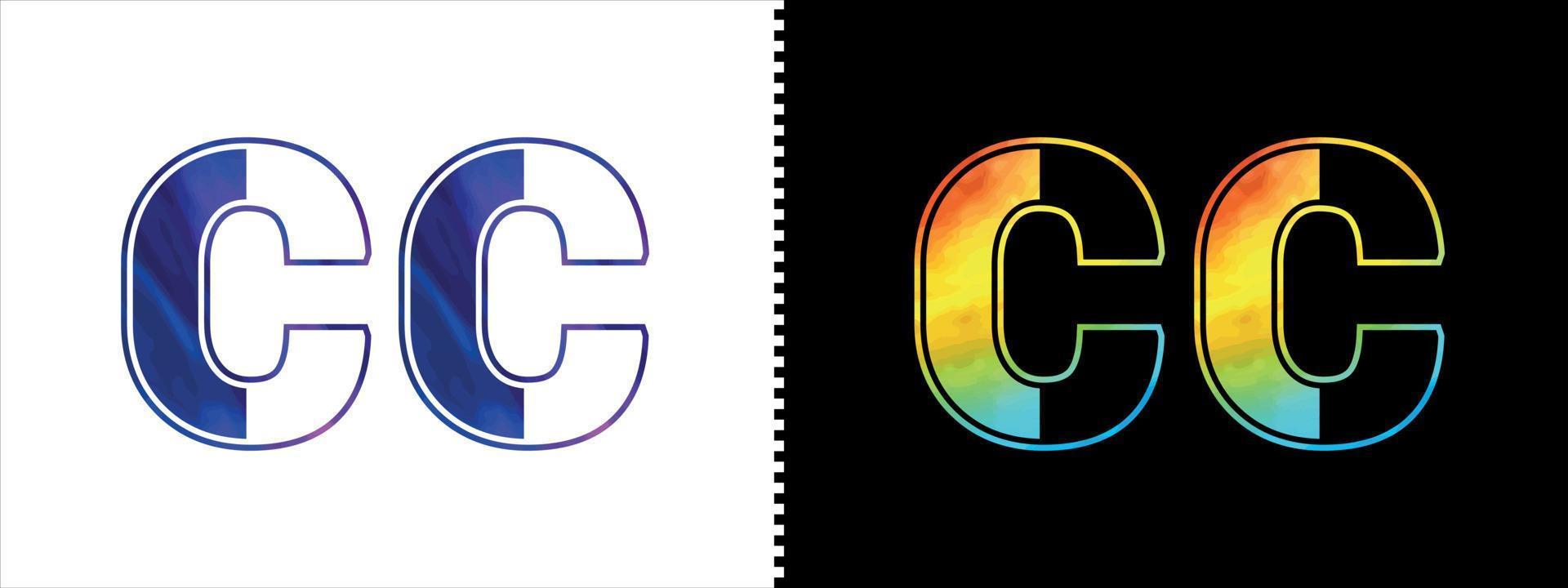 carta cc logotipo Projeto vetor modelo. criativo moderno luxuoso logótipo para corporativo o negócio identidade