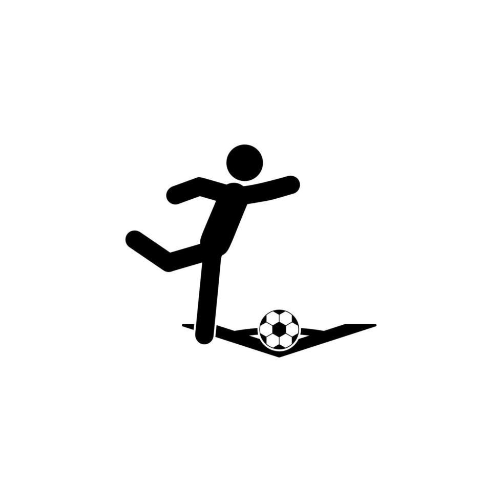 futebol canto vetor ícone ilustração