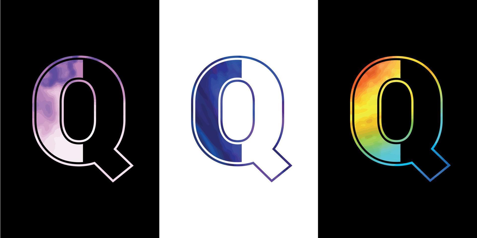 carta q logotipo Projeto vetor modelo. criativo moderno luxuoso logótipo para corporativo o negócio identidade