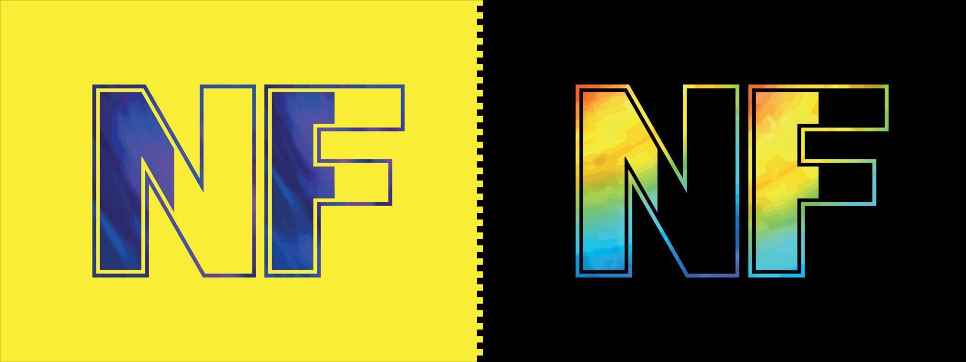 carta nf logotipo Projeto vetor modelo. criativo moderno luxuoso logótipo para corporativo o negócio identidade