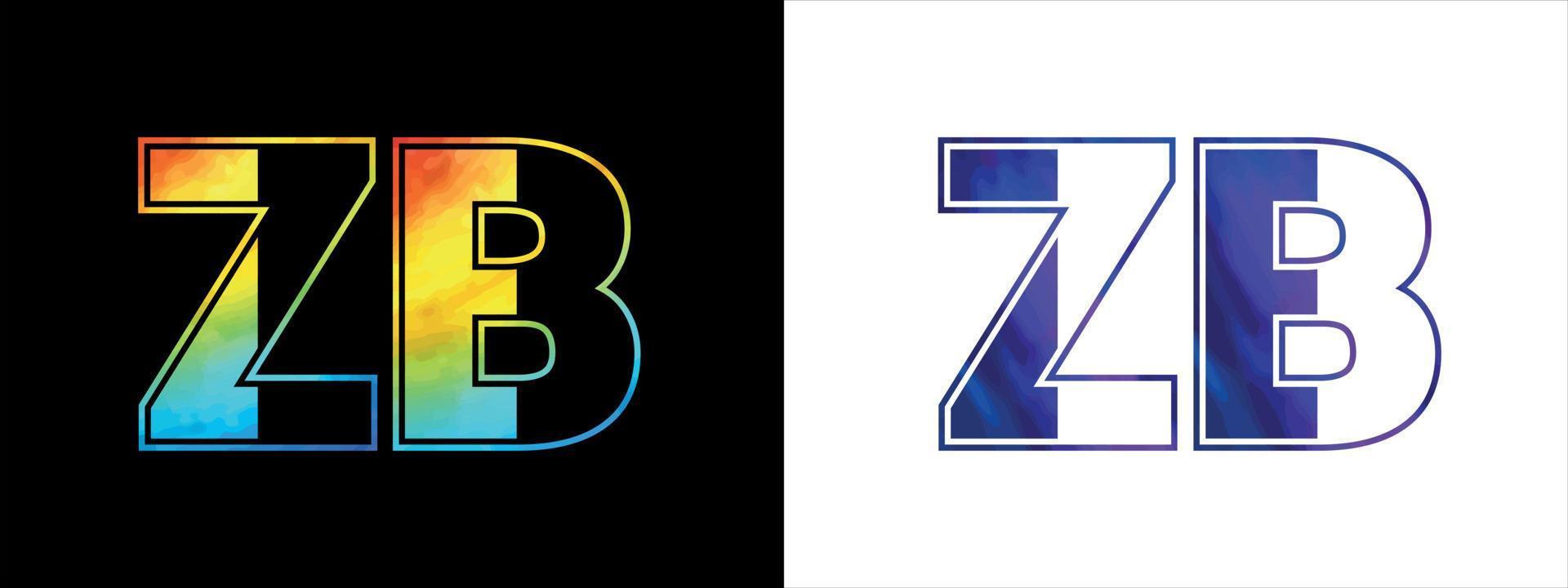 único zb carta logotipo ícone vetor modelo. Prêmio à moda alfabeto logotipo Projeto para corporativo o negócio