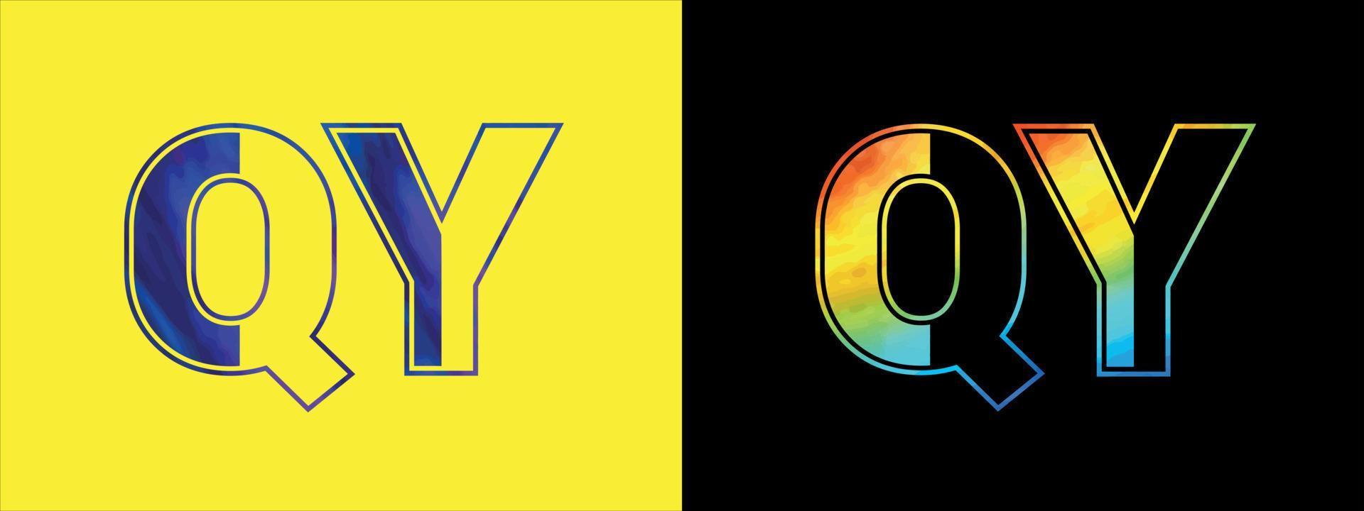 carta qy logotipo Projeto vetor modelo. criativo moderno luxuoso logótipo para corporativo o negócio identidade