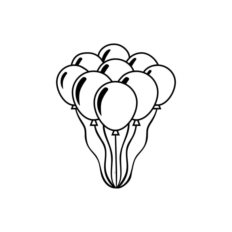 balão ícone vetor. aniversário ilustração placa. celebração símbolo ou logotipo. vetor